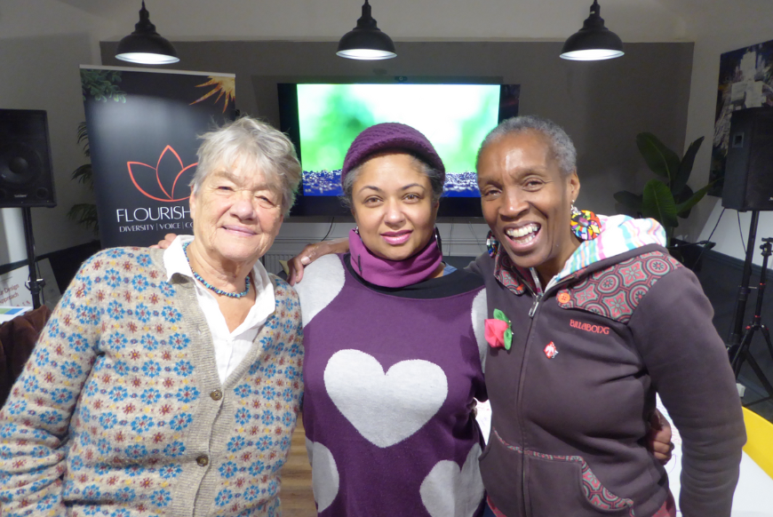 From left, Deasy Bamford, Vandna Mehta, Ruth Pitter